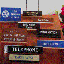 plastic name plates